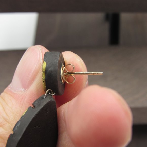 Sterling Silver Weird Tribal Style Dangle Earrings - Picture 2 of 5